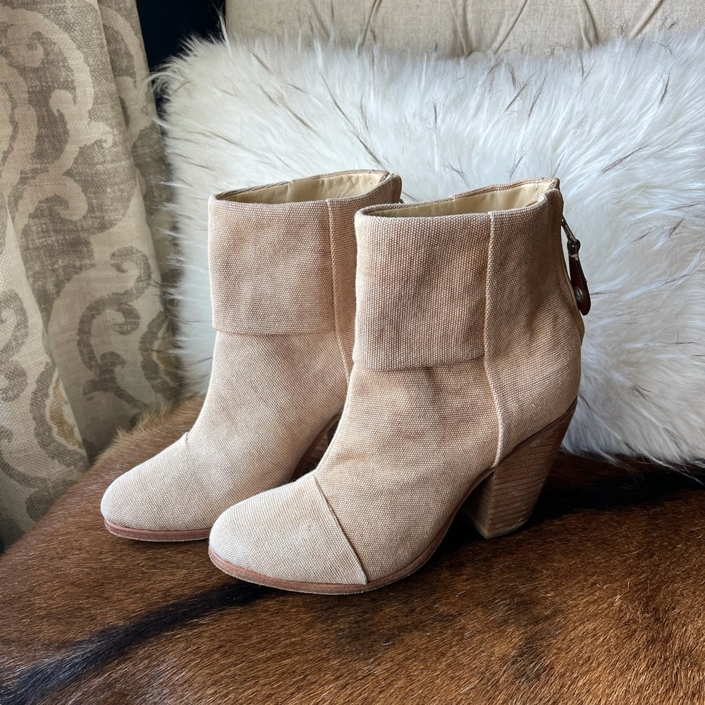 Rag and Bone canvas booties